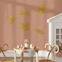 Décoration murale en contreplaqué de bouleau – Oies volantes, set de 5 pièces 88x60 cm