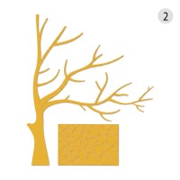 Wooden Wall Decor - Tree with Hearts XXL - 3mm Birch Plywood