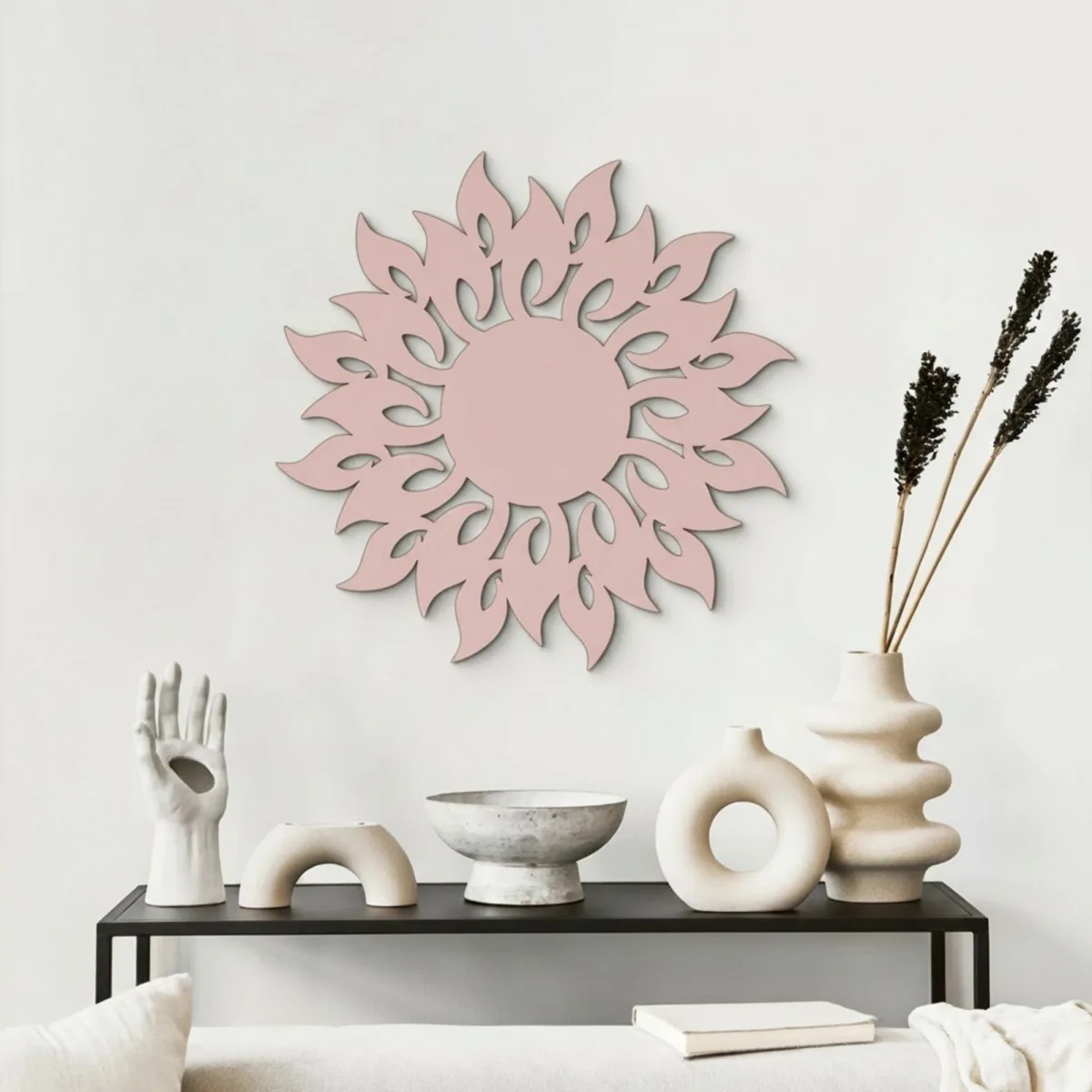 Décoration en bois contreplaqué flammes du soleil