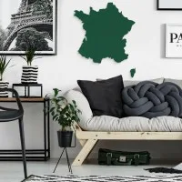 France Map Wooden Wall Decor – Birch Plywood (2 pieces)