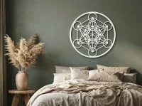 Round plywood decoration - Metatron's Cube