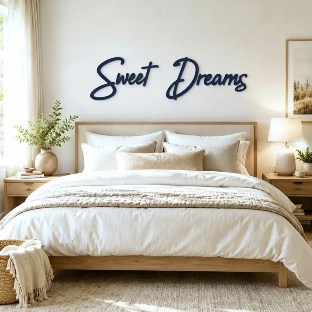 Wandbuchstaben aus Holz – Birken-Sperrholz – „Sweet Dreams“