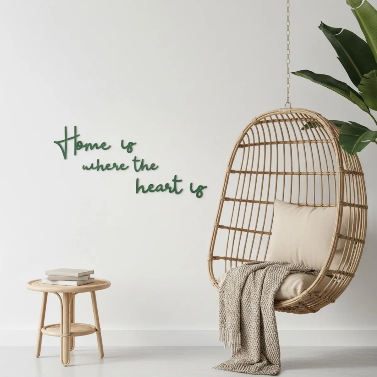 Houten wandletters - Berken multiplex - Home is where the heart is (6 delen)