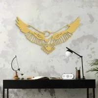 Adler Wanddekoration aus Birken-Sperrholz – Flugender Adler Silhouette