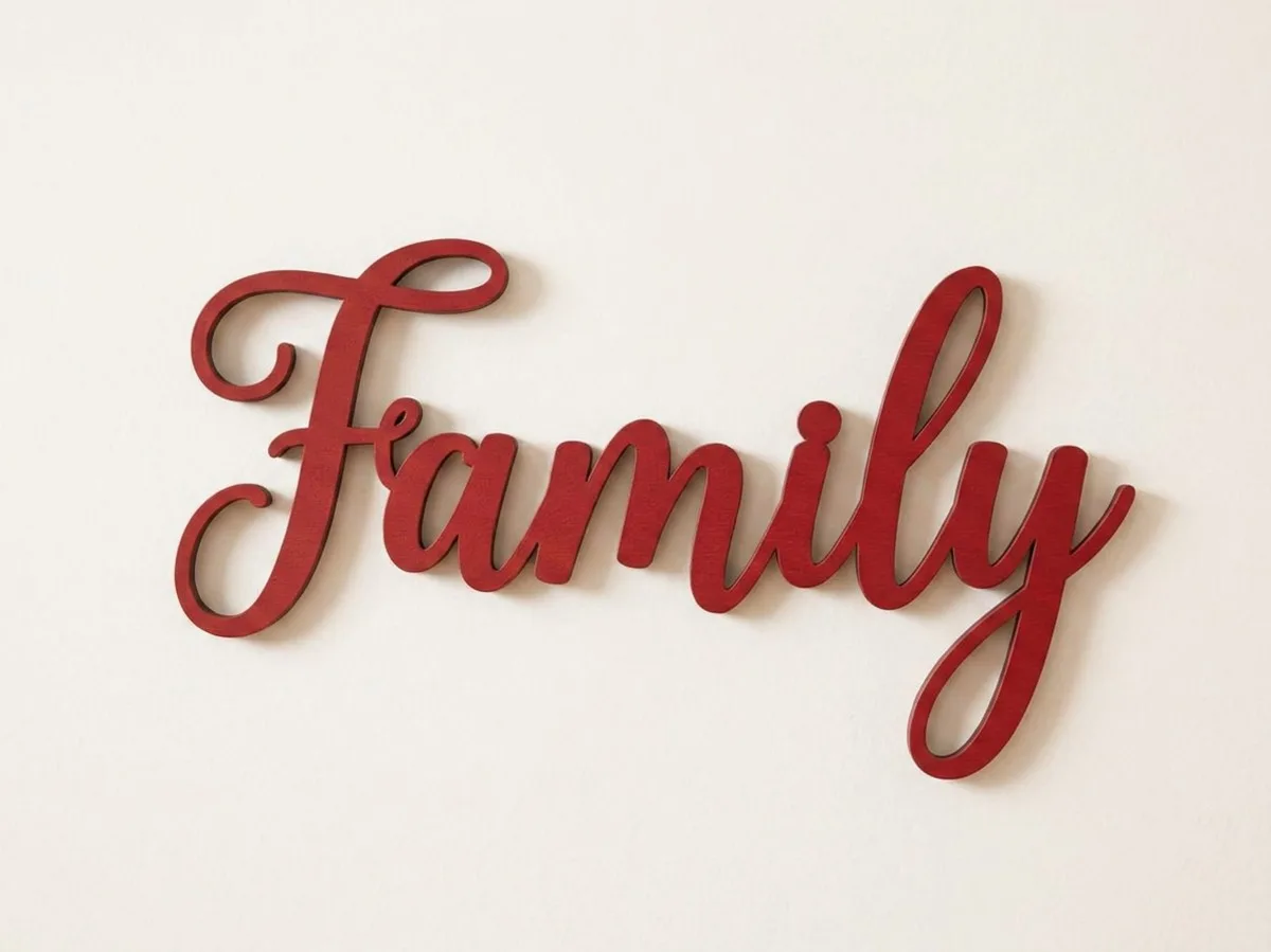 Family Plywood Wood Decor