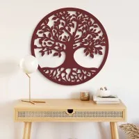 Décoration murale arbre de vie avec racines – contreplaqué de bouleau