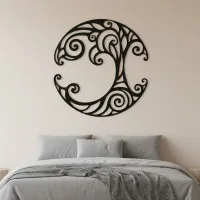 Croissant de lune à spirales — décoration murale
