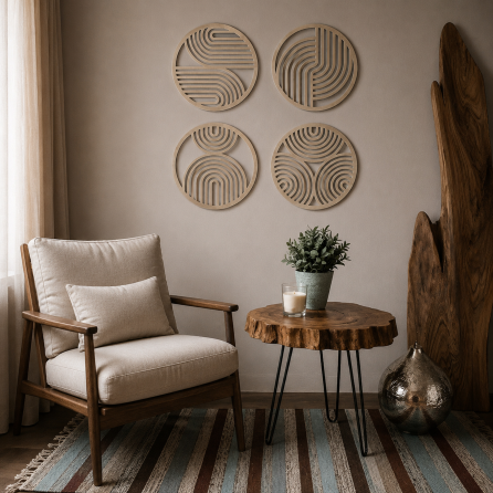 Set of Round Geometric Panels