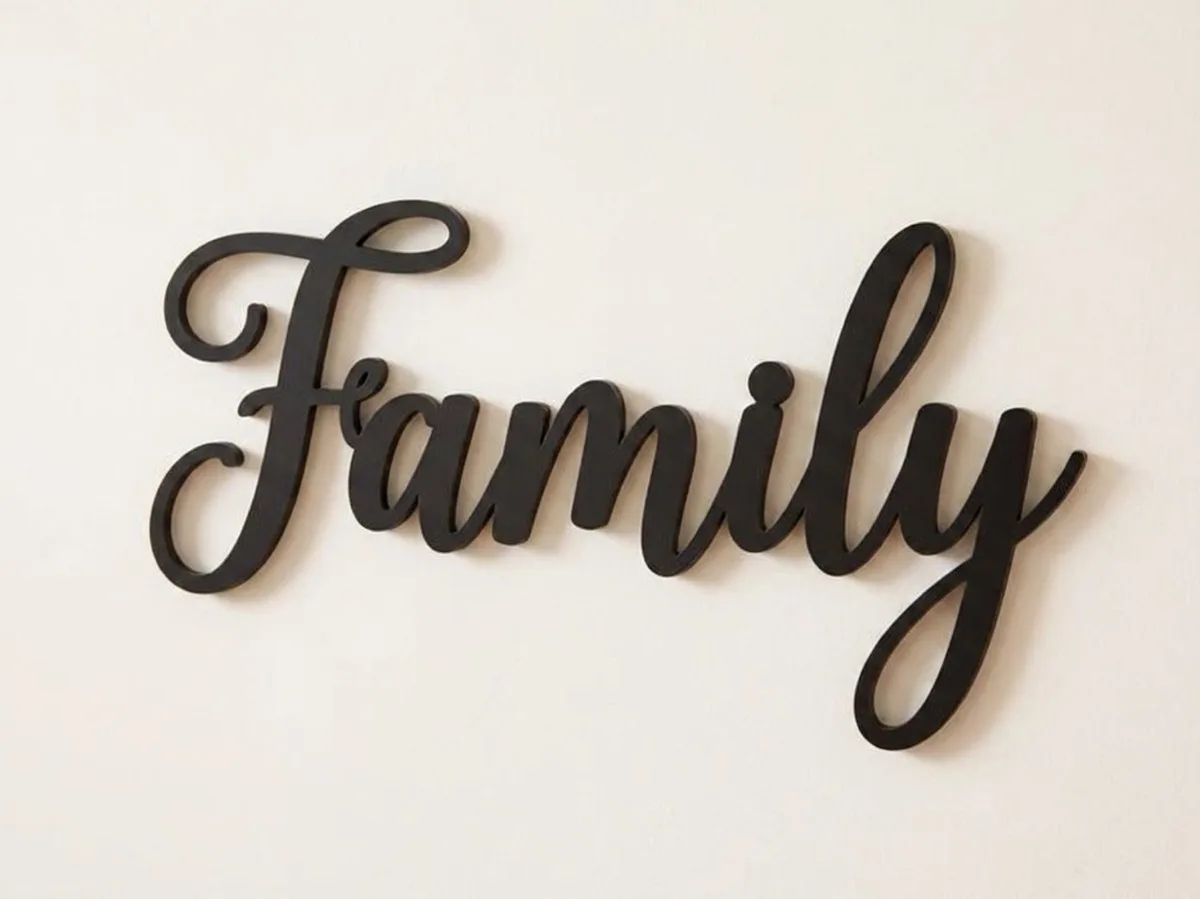 Family Plywood Wood Decor