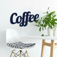 Coffee Script Wood Letters - Kitchen Wall Decor
