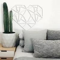 Origami Heart Wall Decor – Birch Plywood – 3 Sizes