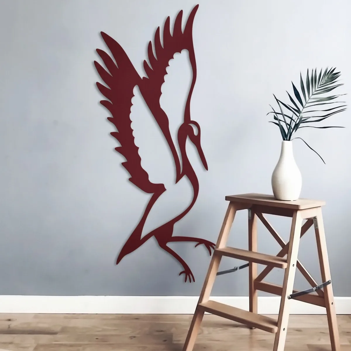 Multiplex decoratie - Staande kraanvogel