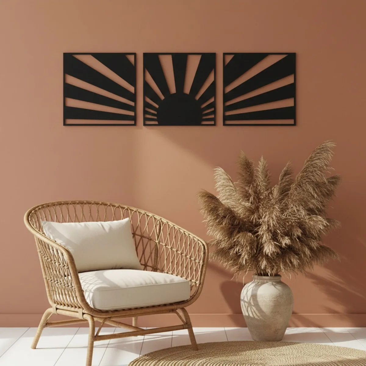 Birch Plywood Wood Decor: Boho Sunset (3-Piece Set)