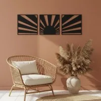 Birch Plywood Wood Decor: Boho Sunset (3-Piece Set)