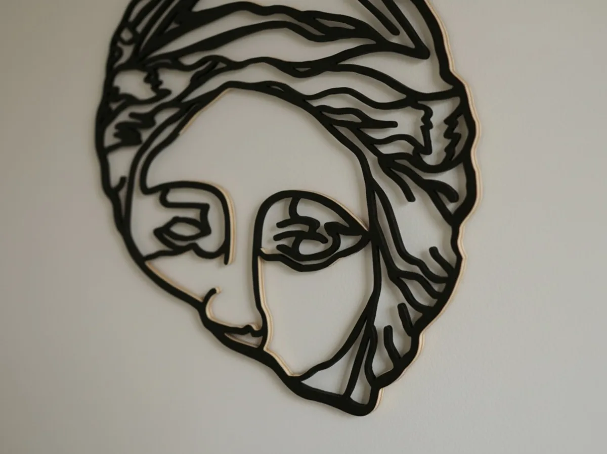 Aphrodite Greek Profile Line Art Wall Decor