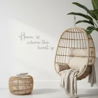 Houten wandletters - Berken multiplex - Home is where the heart is (6 delen)