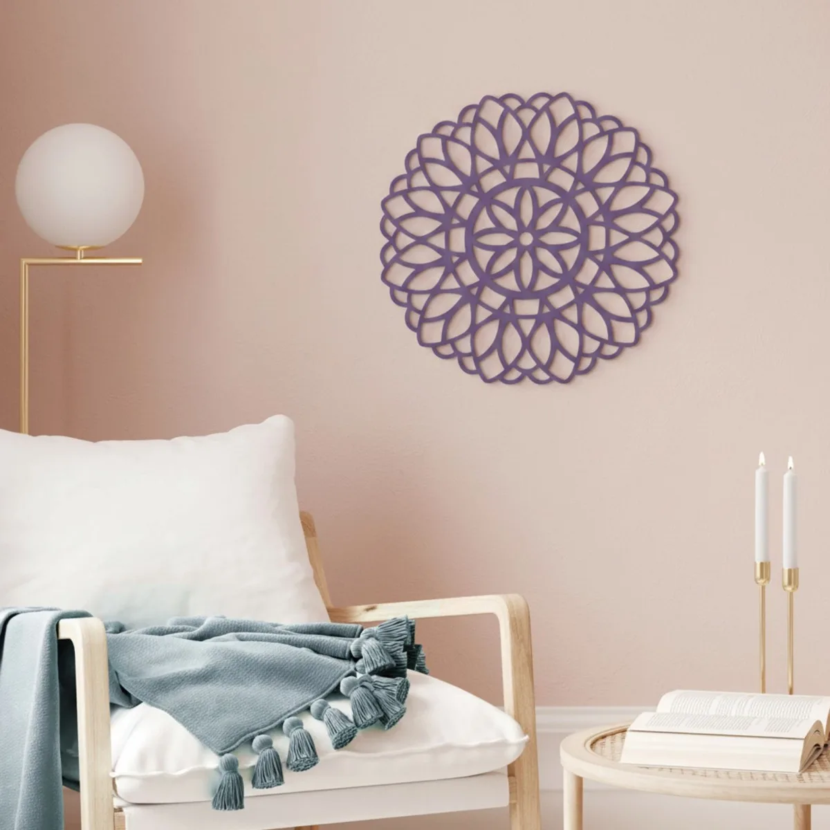 Birch Plywood Wall Decor – Flower of Life Mandala