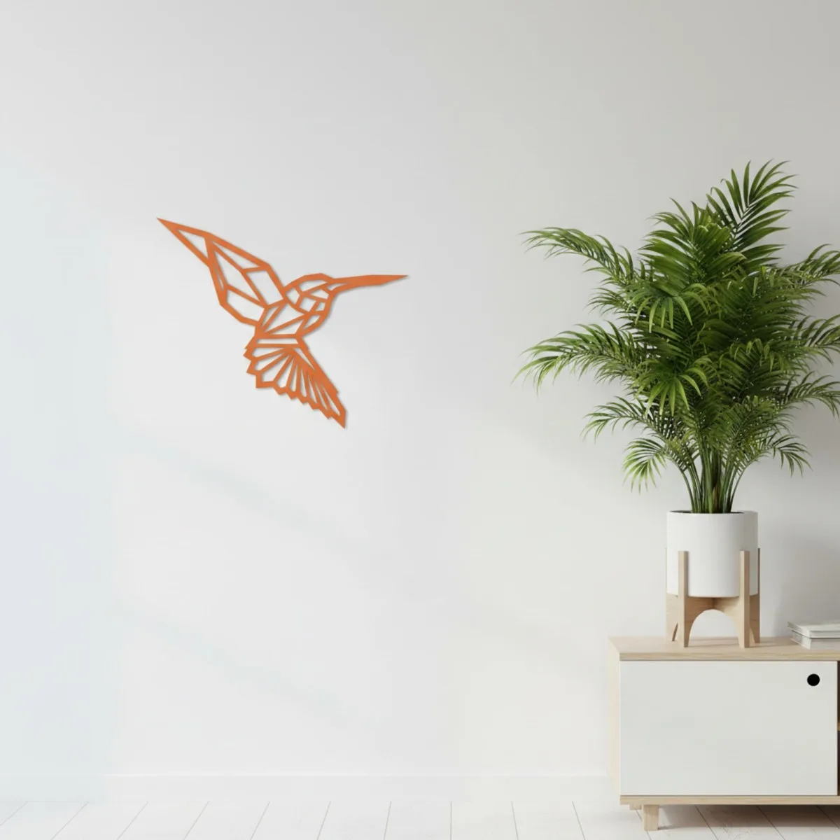 Colibri Origami – Décoration murale en contreplaqué de bouleau
