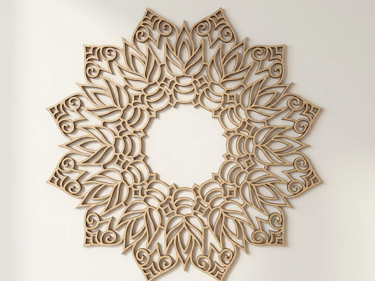 Wooden Mandala Wall Panel