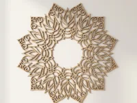 Wooden Mandala Wall Panel