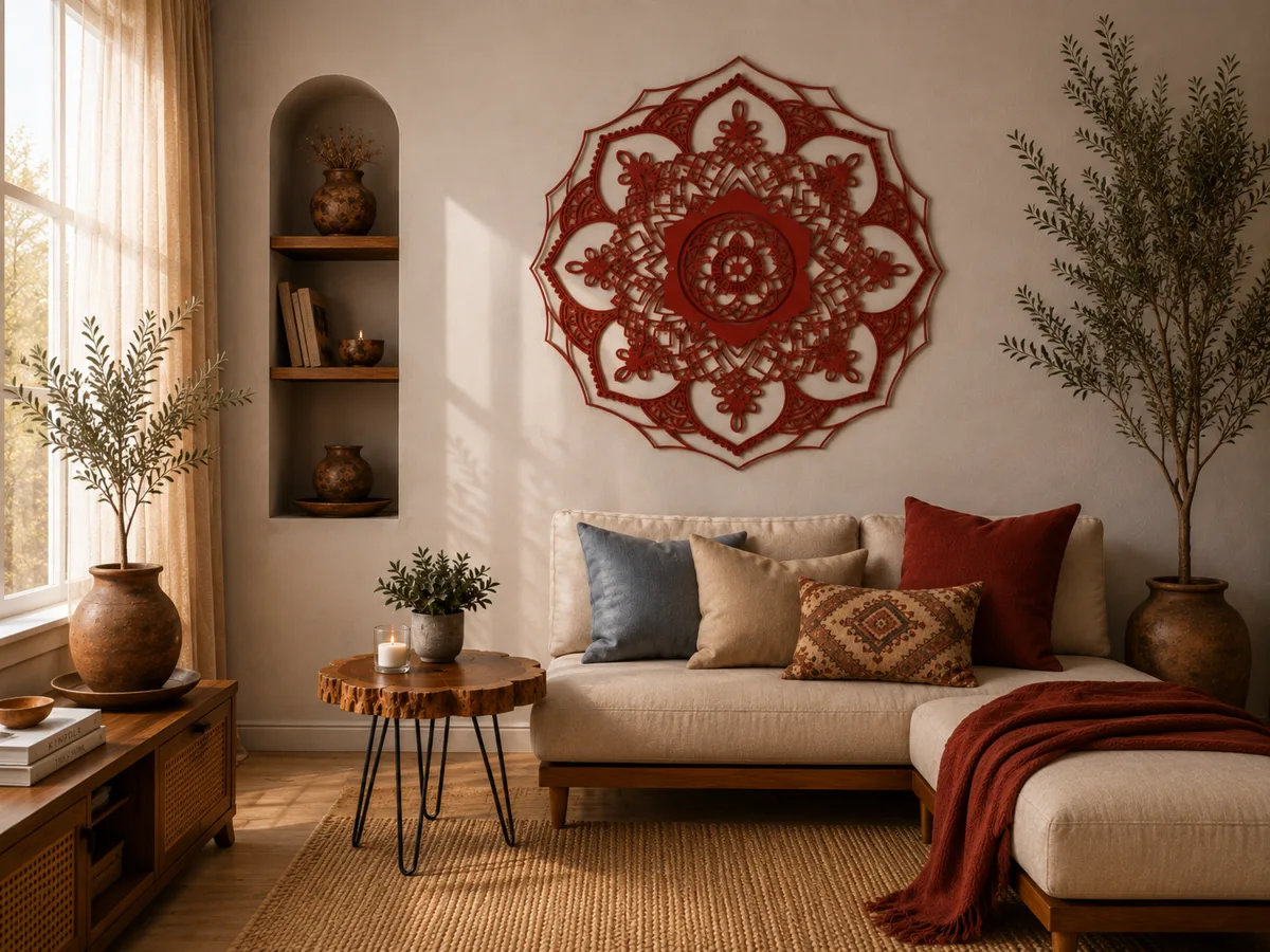 Mandala Lotus Wall Panel