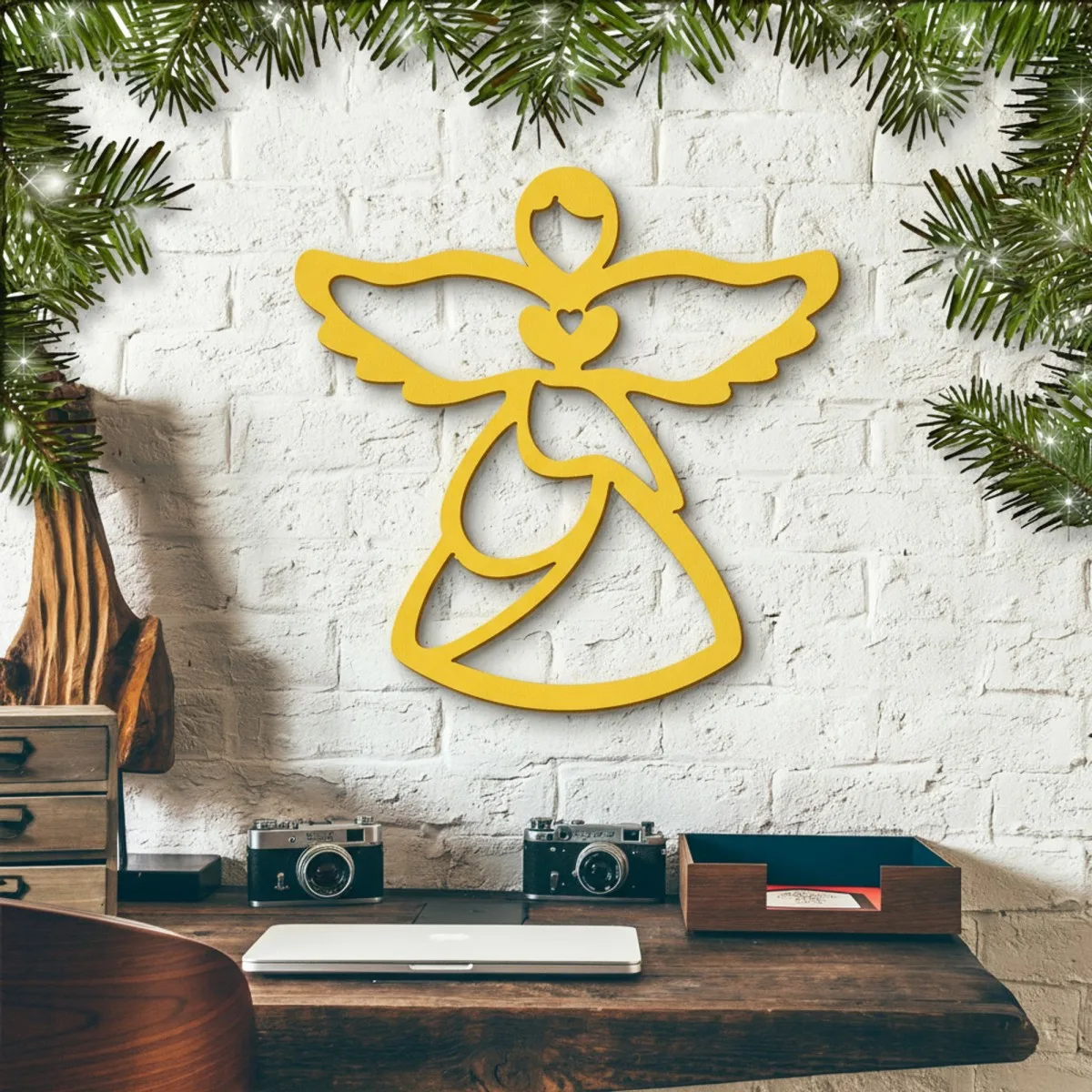 Décoration en bois - Ange - Contreplaqué de bouleau