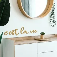 Birch Plywood Quote “C'est la vie”