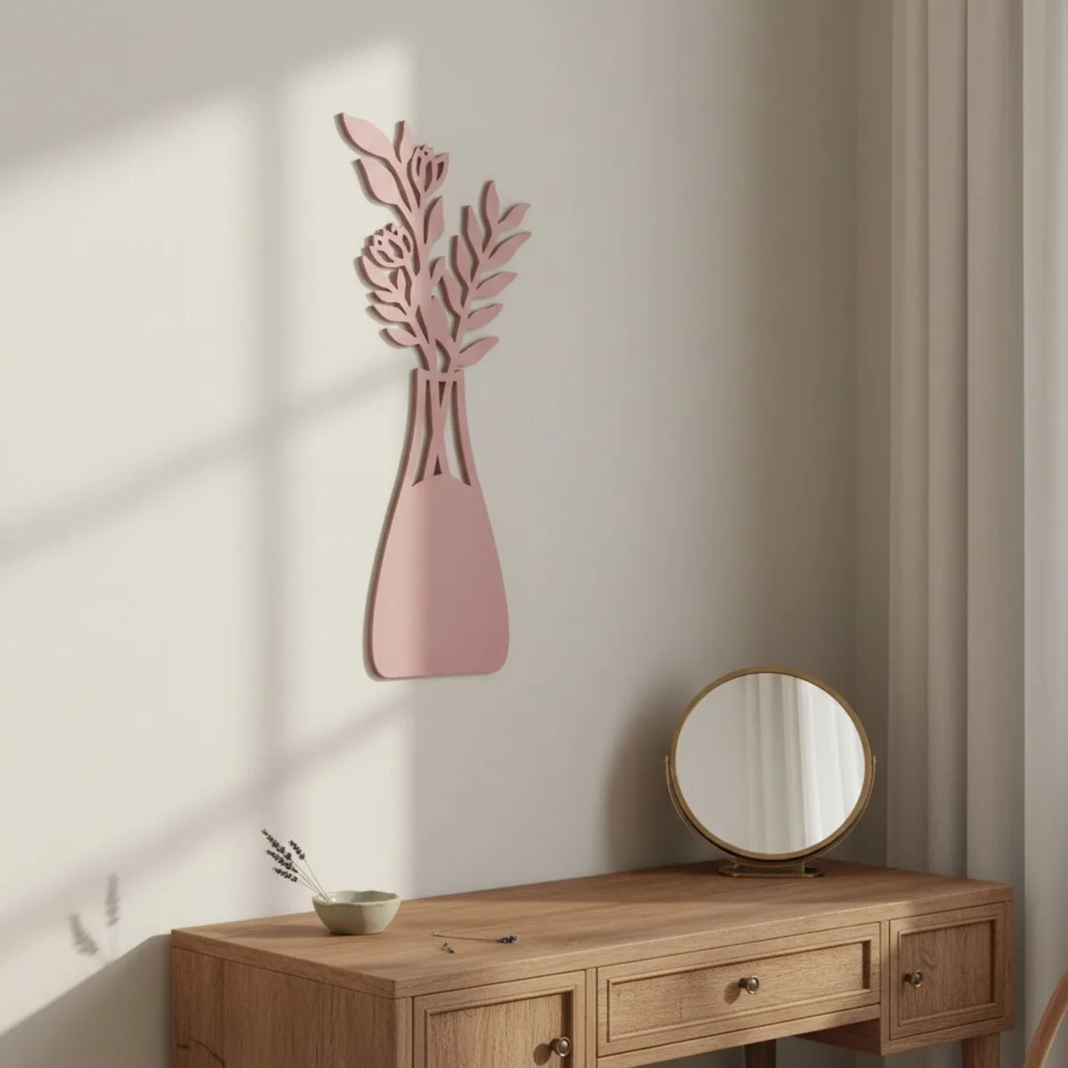 Multiplex houten decoratie: Boeket in een vaas
