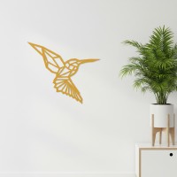 Colibri Origami – Décoration murale en contreplaqué de bouleau