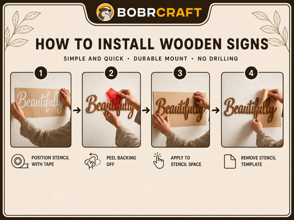 Round Wooden Sign Party Fitness