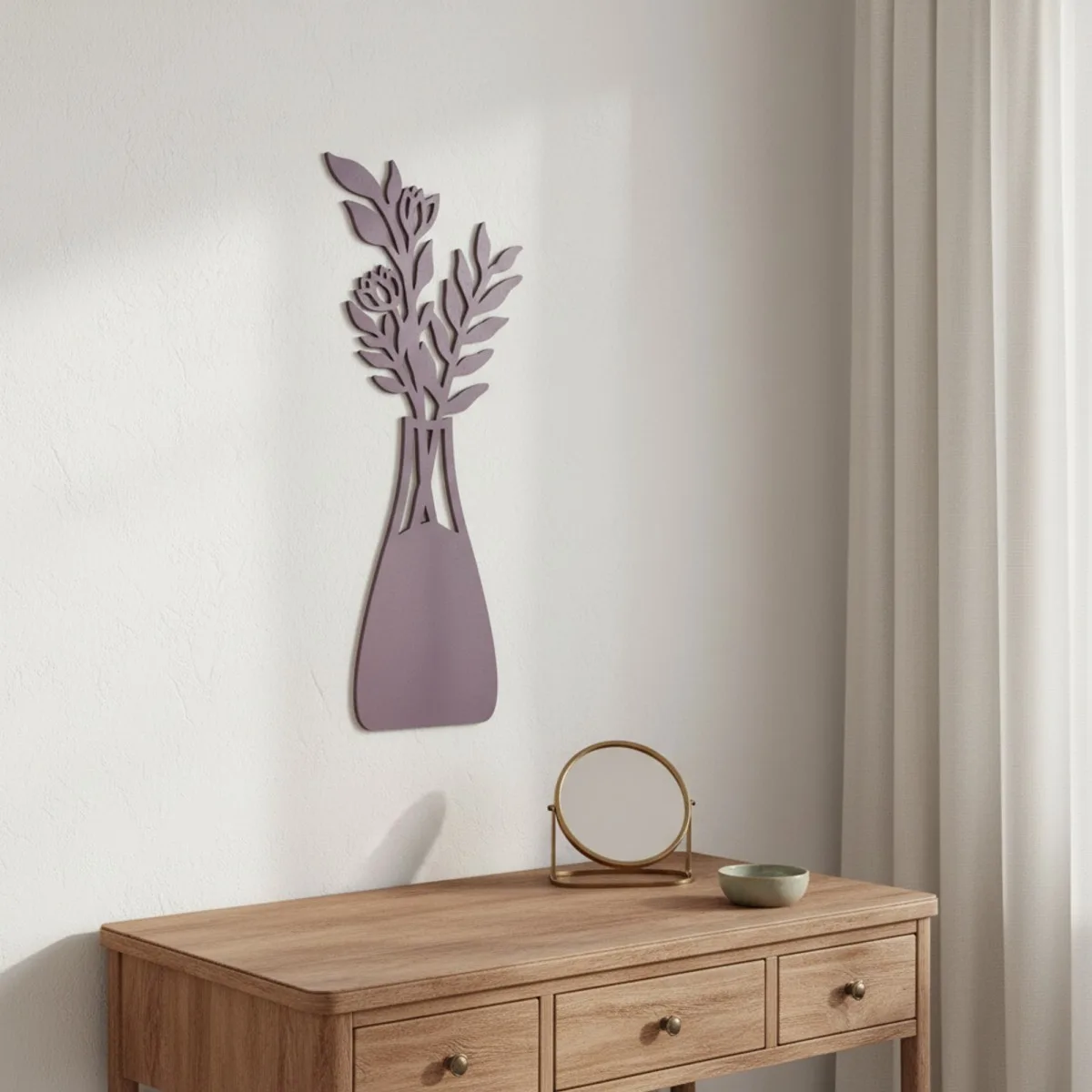Multiplex houten decoratie: Boeket in een vaas