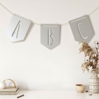 Plywood Letter Pennant – Alphabet Garland, Custom Word