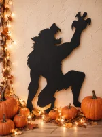 Wooden Werewolf Silhouette For Decor