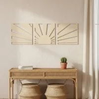 Birch Plywood Wood Decor: Boho Sunset (3-Piece Set)