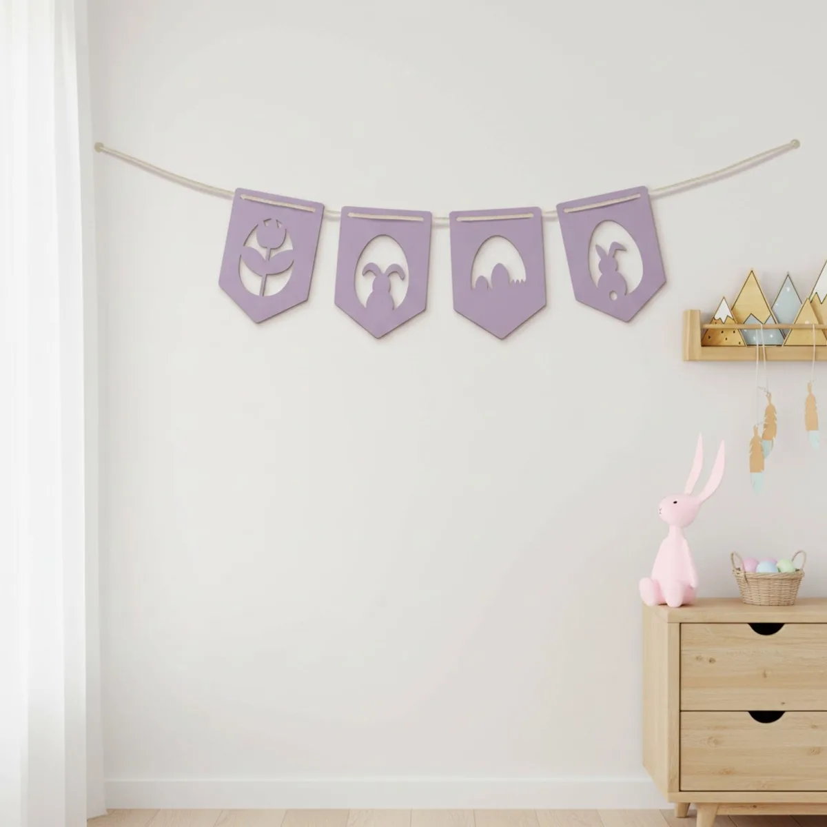 Easter Garland in Birch Plywood (4 Parts)