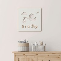 Plywood Wooden Ornament Baby – It's a Boy
