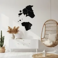 Baltic States Map – Birch Plywood Wooden Wall Decor (2 pieces)
