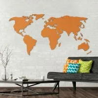 Birch Plywood 3D World Map Wall Decor