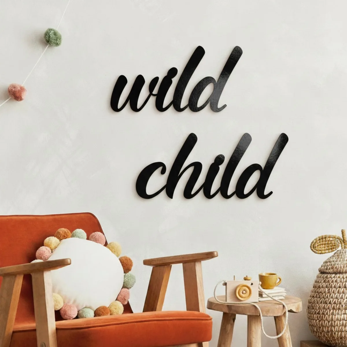 Birch Plywood Wooden Wall Decor – Wild Child 35x30 cm