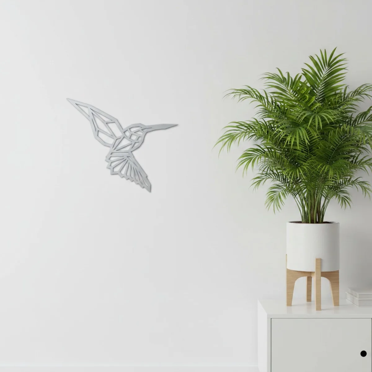 Colibri Origami – Décoration murale en contreplaqué de bouleau