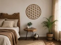 Flower of Life Wooden Wall Panel