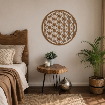 Flower of Life Wooden Wall Panel