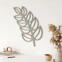Blad wanddecoratie van berken multiplex – botanische laserdecoratie, 60 x 34 cm