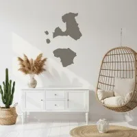 Baltic States Map – Birch Plywood Wooden Wall Decor (2 pieces)