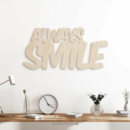 Always Smile – Graffiti letters van berkenmultiplex (2 stukken)