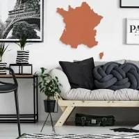France Map Wooden Wall Decor – Birch Plywood (2 pieces)