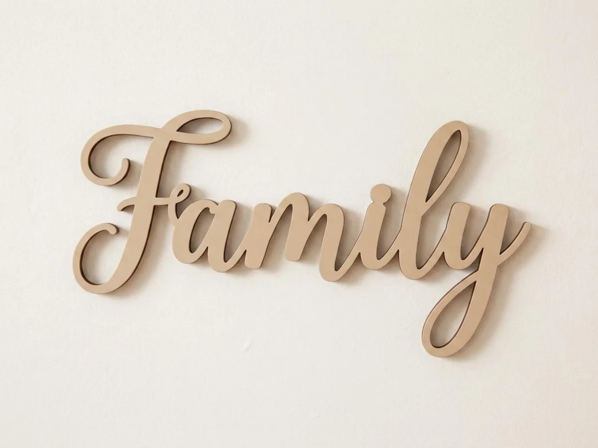 Family Plywood Wood Decor