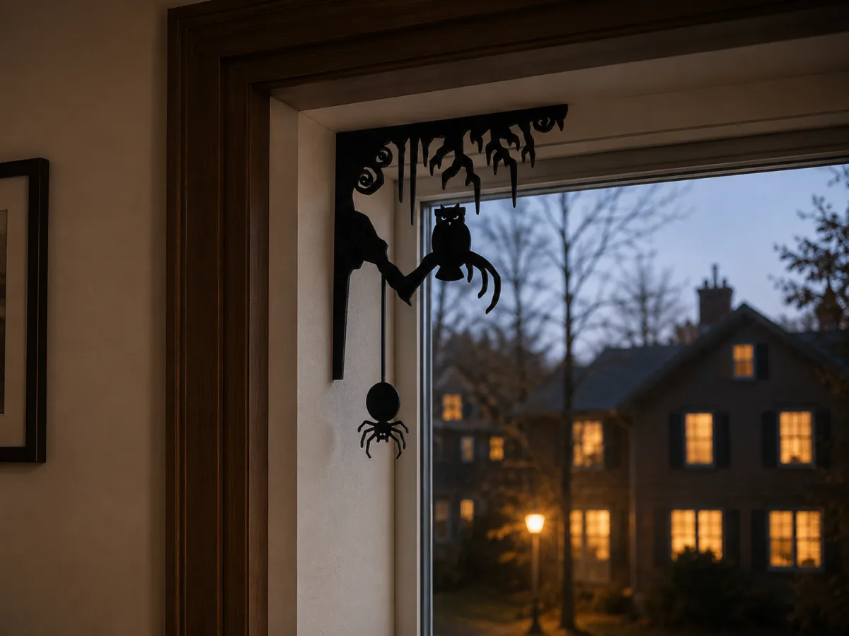 Halloween Corner Decor Owl and Spider