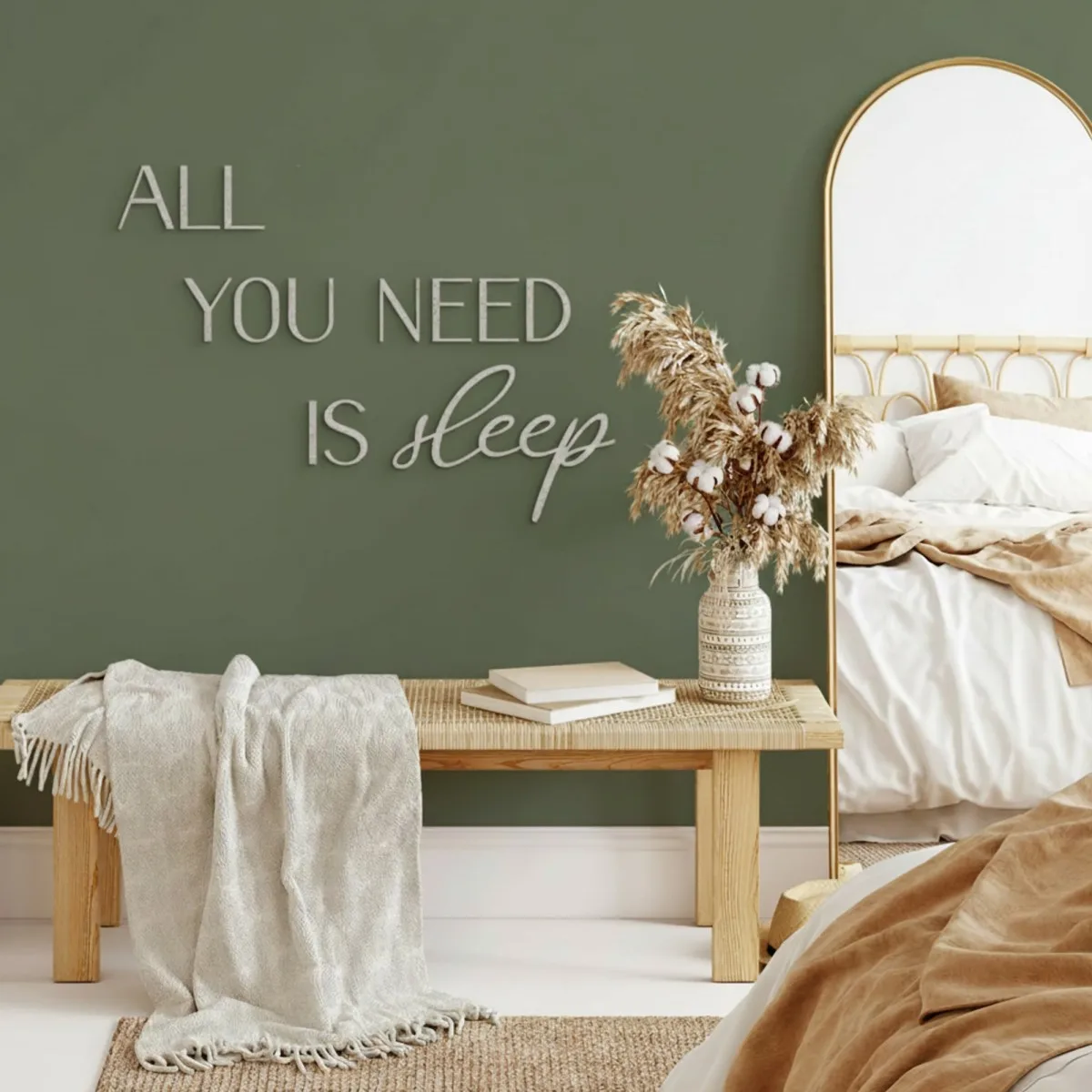 All You Need Is Sleep Wooden Wall Letters – Birch Plywood