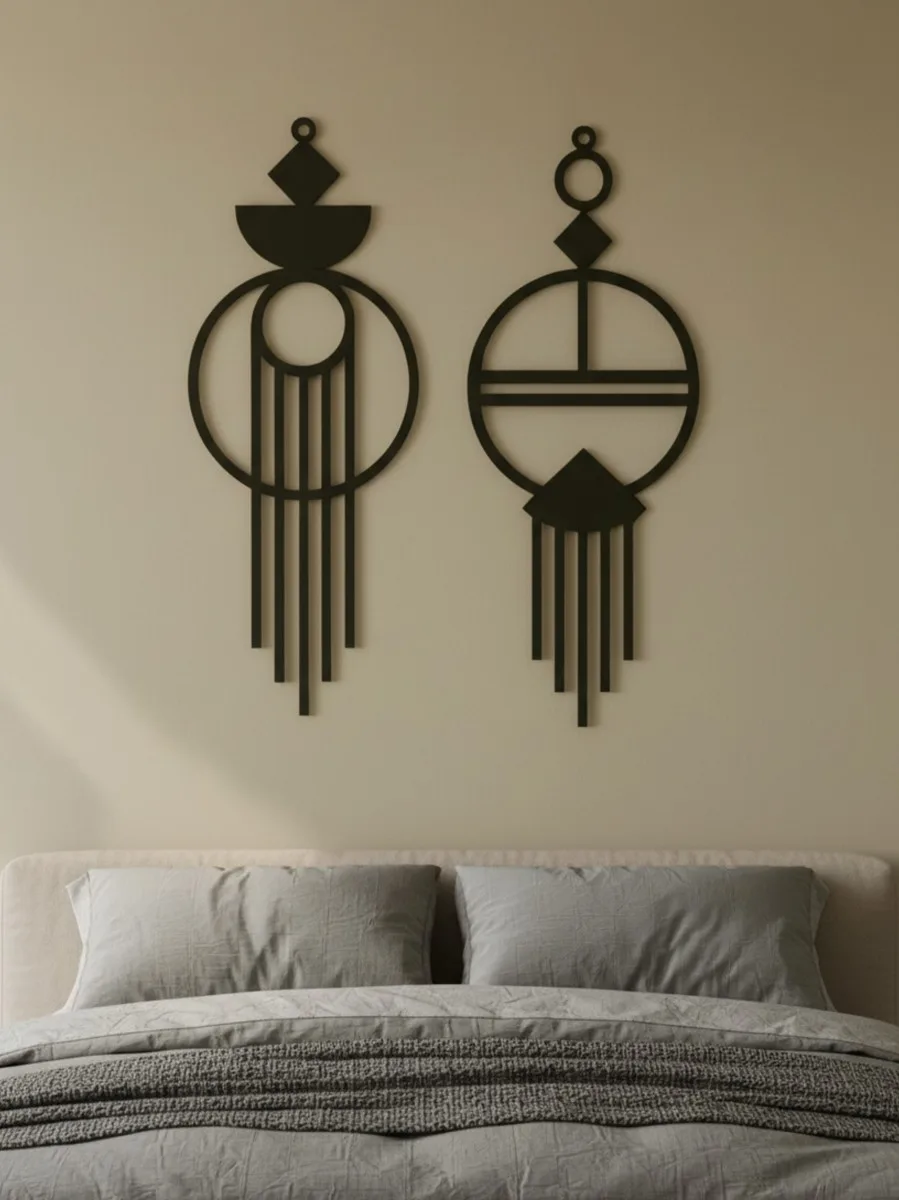 Boho geometrische Ornamente, 2-teilig
